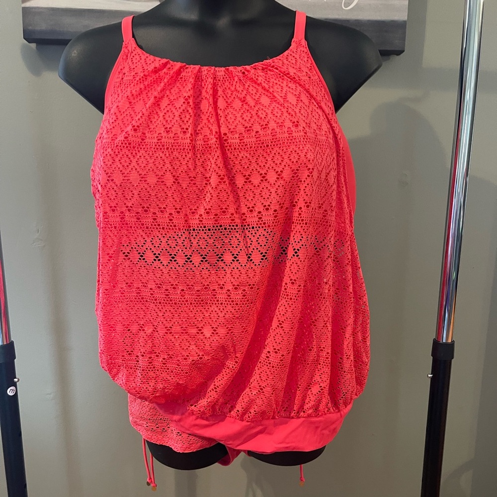 Lane Bryant Swim Halter top and swim skirt with brief